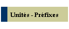 Units - Prfixes